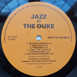 Various – албум Jazz At The Duke - Img 3