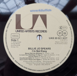 Billie Jo Spears ‎– албум I'm Not Easy - Img 3