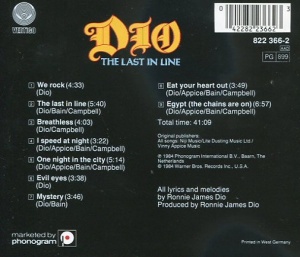 Dio – албум The Last In Line (CD) - Img 2