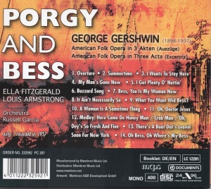 George Gershwin, Ella Fitzgerald, Louis Armstrong, Russell Garcia – албум Porgy And Bess (CD) - Img 2