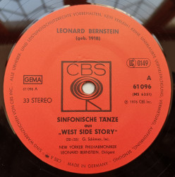 Leonard Bernstein, New Yorker Philharmoniker – албум West Side Story / On The Waterfront - Img 3