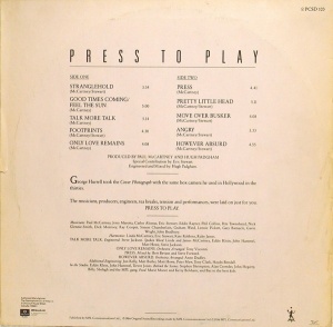 Paul McCartney – албум Press To Play - Img 2
