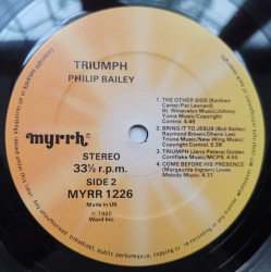 Philip Bailey – албум Triumph - Img 3