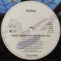 Sonia – сингъл You'll Never Stop Me Loving You - Img 3