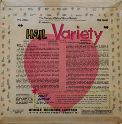 Various – The Variety Club Of Gt. Britain Presents "Hail Variety" - Img 2