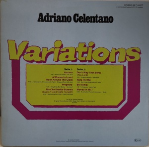 Adriano Celentano – албум Variations - Img 3