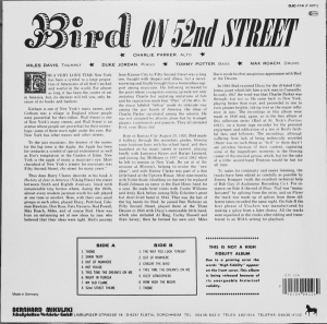 Charlie Parker – албум Bird On 52nd Street - Img 2