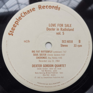 Dexter Gordon Quartet – албум Love For Sale - Img 2