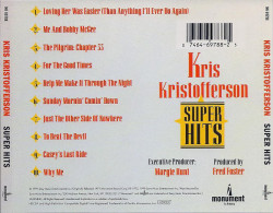 Kris Kristofferson ‎– албум Super Hits (CD) - Img 2