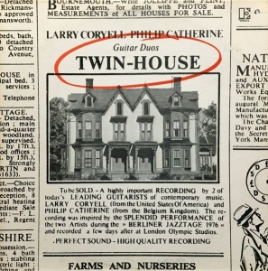 Larry Coryell - Philip Catherine – албум Twin-House