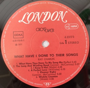 Ray Charles – албум What Have I Done To Their Songs - Img 2