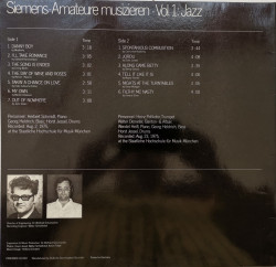 Siemens-Amateure ‎– албум Siemens-Amateure Musizieren · Vol. 1: Jazz - Img 2