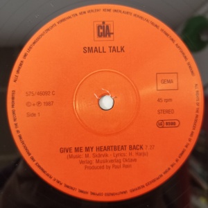 Small Talk – албум Give Me My Heartbeat Back - Img 3