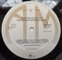 The Tarney/Spencer Band – албум Run For Your Life - Img 3