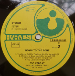 Vic Vergat – албум Down To The Bone - Img 3