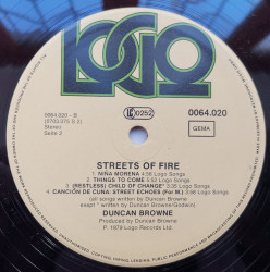 Duncan Browne – албум Streets Of Fire - Img 2
