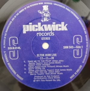 Elton John – албум Elton John Live 17-11-70 - Img 2