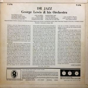 George Lewis & His Orchestra – албум Dr. Jazz - Img 2