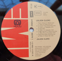 Julien Clerc – албум À Mon Âge Et À L'heure Qu'il Est - Img 3