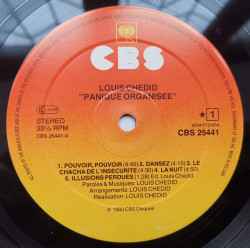 Louis Chedid – албум Panique Organisée - Img 3