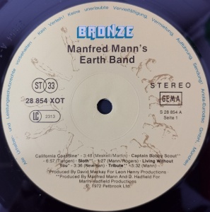 Manfred Mann's Earth Band – албум Manfred Mann's Earth Band - Img 2