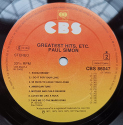 Paul Simon – албум Greatest Hits, Etc. - Img 2