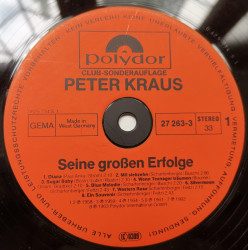 Peter Kraus – албум Seine Grossen Erfolge - Img 3