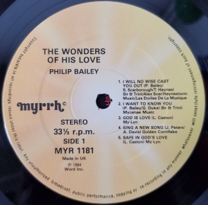 Philip Bailey – албум The Wonders Of His Love - Img 2