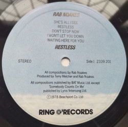 Rab Noakes – албум Restless - Img 3