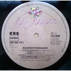 Rio Reiser – албум Blinder Passagier - Img 2
