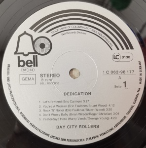Bay City Rollers – албум Dedication - Img 3