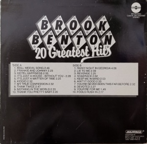 Brook Benton – албум 20 Greatest Hits - Img 2