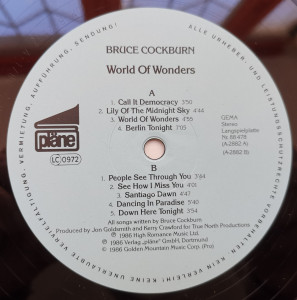 Bruce Cockburn – албум World Of Wonders - Img 3