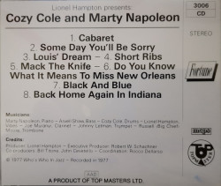 Cozy Cole, Marty Napoleon – албум Lionel Hampton Presents: Cozy Cole & Marty Napoleon - Img 2