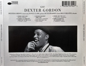 Dexter Gordon – албум Go! (CD) - Img 2