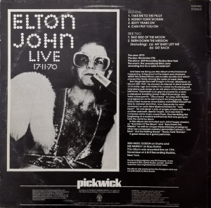 Elton John – албум Elton John Live 17-11-70 - Img 3