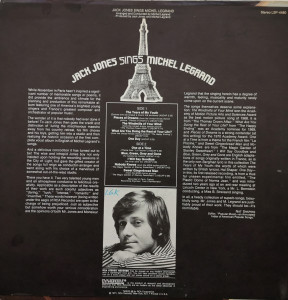 Jack Jones – албум Sings Michel Legrand - Img 2