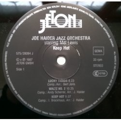 Joe Haider Jazz Orchestra starring Mel Lewis ‎– албум Keep Hot - Img 2