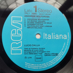 Lucio Dalla – албум Anidride Solforosa - Img 3