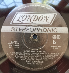 Ray Charles – албум Come Live With Me - Img 3