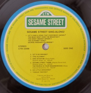 Sesame Street – албум Sesame Street Sing-Along! - Img 3