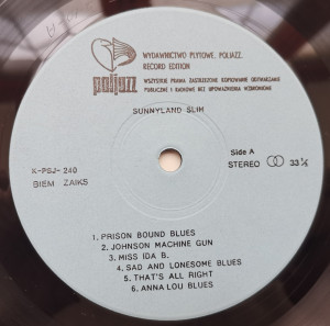 Sunnyland Slim – албум Sad And Lonesome Blues - Img 3
