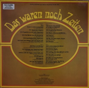 Various – албум Das Waren Noch Zeiten (Schlagerrückblende Von 1910 Bis 1933) - Img 3