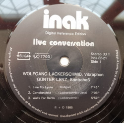 Wolfgang Lackerschmid - Günter Lenz – албум Live Conversation - Img 3