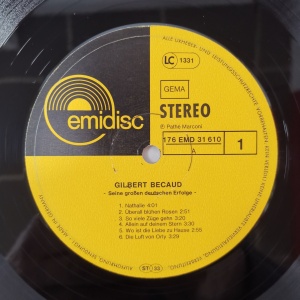 Gilbert Bécaud – албум Seine Großen Deutschen Erfolge - Img 3