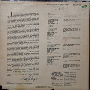 Harry Belafonte, Miriam Makeba – албум An Evening With Belafonte/Makeba - Img 2