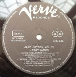 Harry James – албум Jazz History, Vol. 12 - Img 3