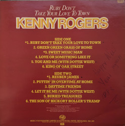 Kenny Rogers – албум Ruby Don't Take Your Love To Town - Img 2