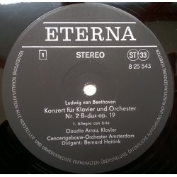 Ludwig van Beethoven, Claudio Arrau, Concertgebouw-Orchester Amsterdam, Bernard Haitink ‎– албум Klavierkonzert / Konzert Für Klavier Und Orchester Nr. 2 B-dur Op. 19 - Img 2