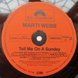 Marti Webb – албум Tell Me On A Sunday - Img 3